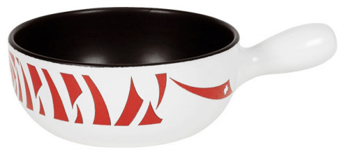 Kaltenbach Switzerland Fondue pot white-black