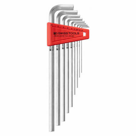 Hex key set PB 211 H10 9-piece plastic holder