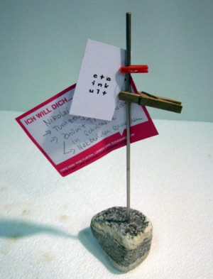 Notes and Stickies holder made of granite