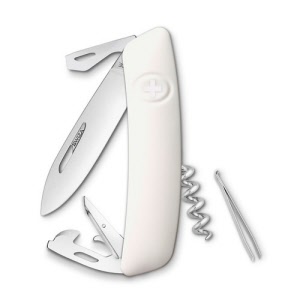 Swiza Pocket Knife white Blister 11 functions Including corkscrew